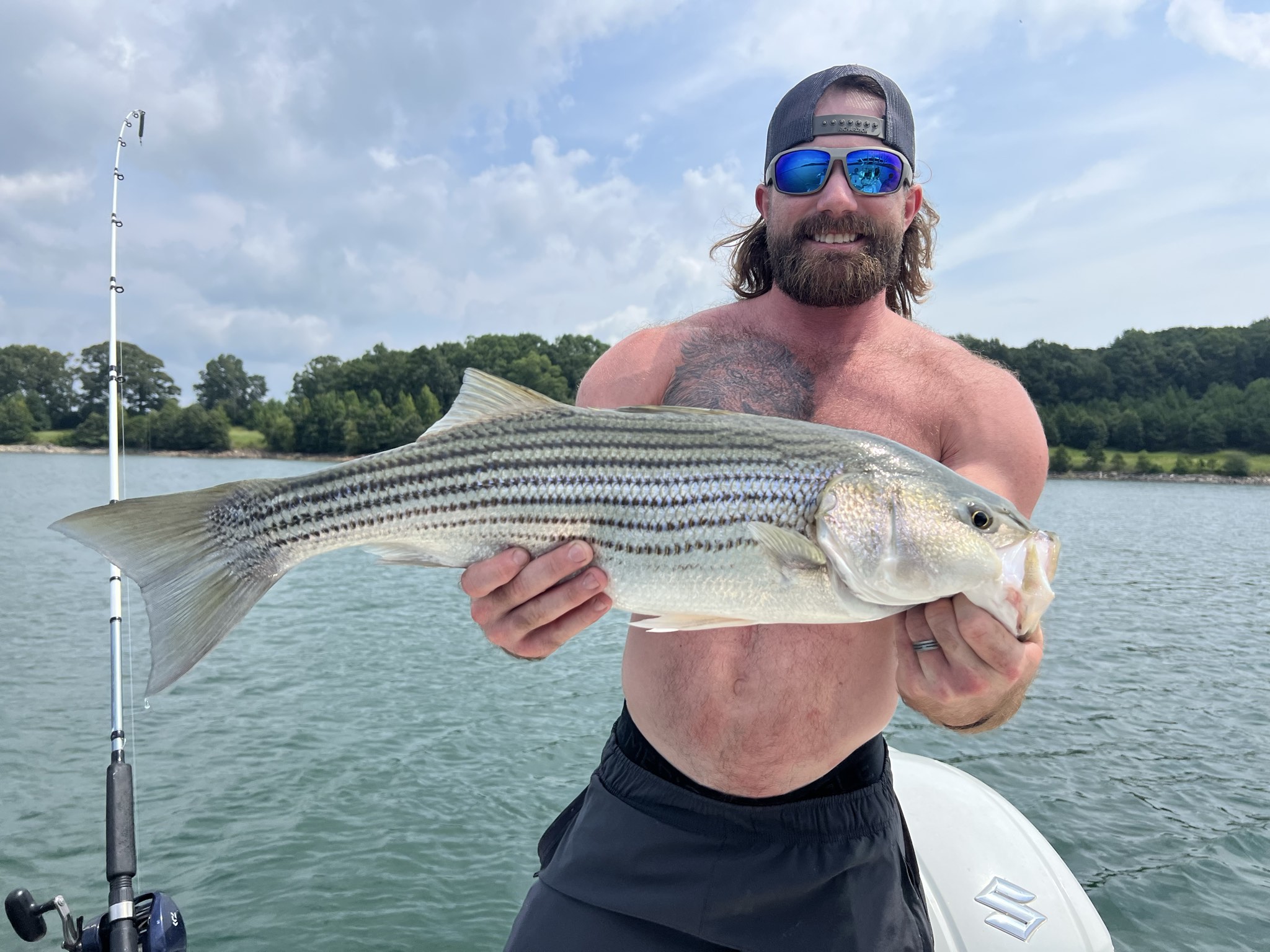 Striped Bass Action On Lake Lanier