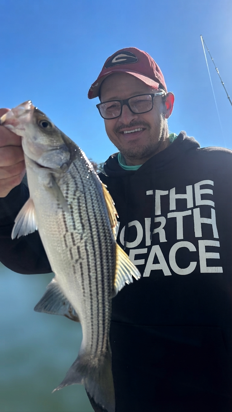 Striped bass caught on Lake Lanier, Oct 30, 2026