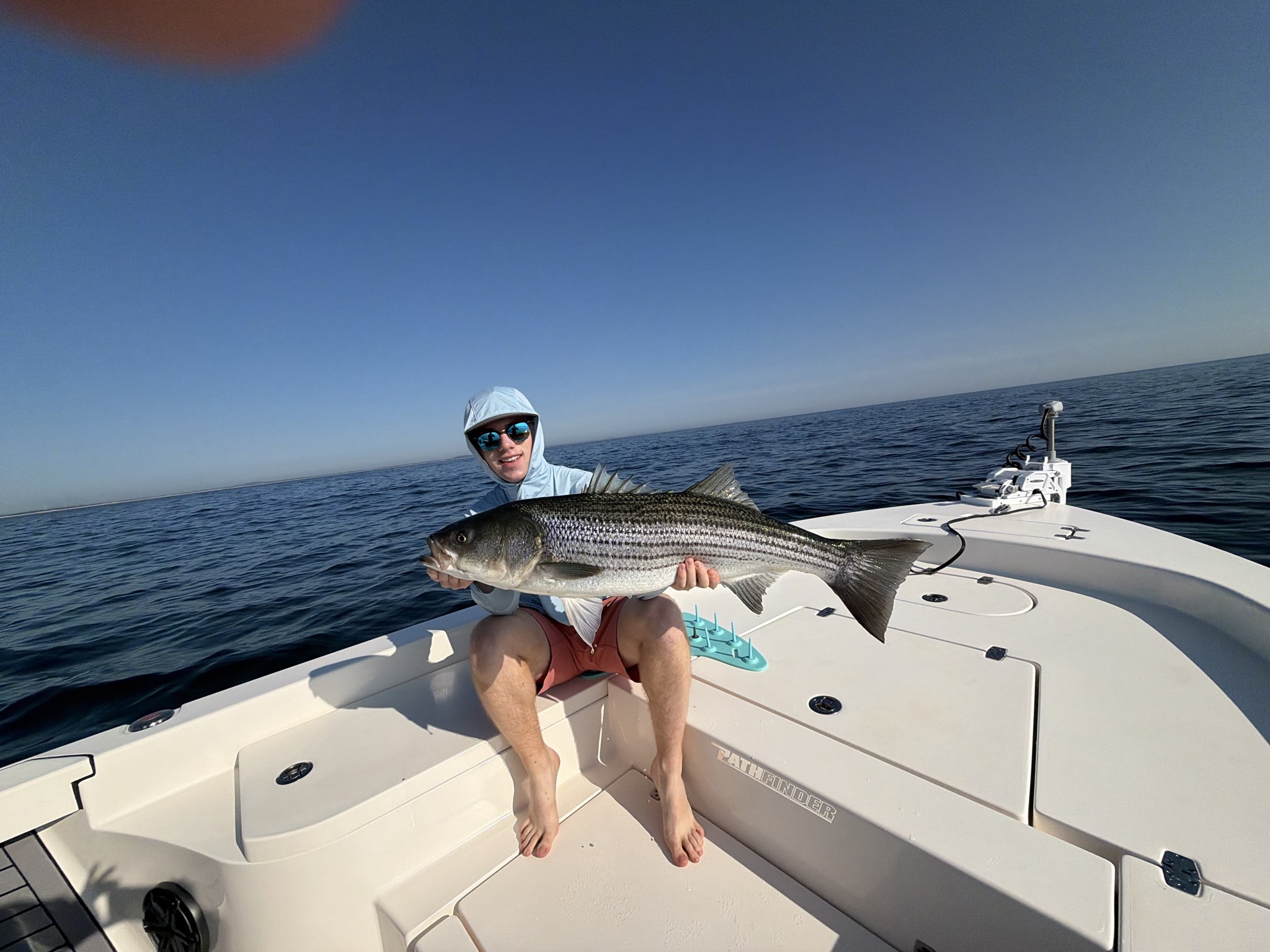 Striped bass caught out of Boston, Oct 2, 2026