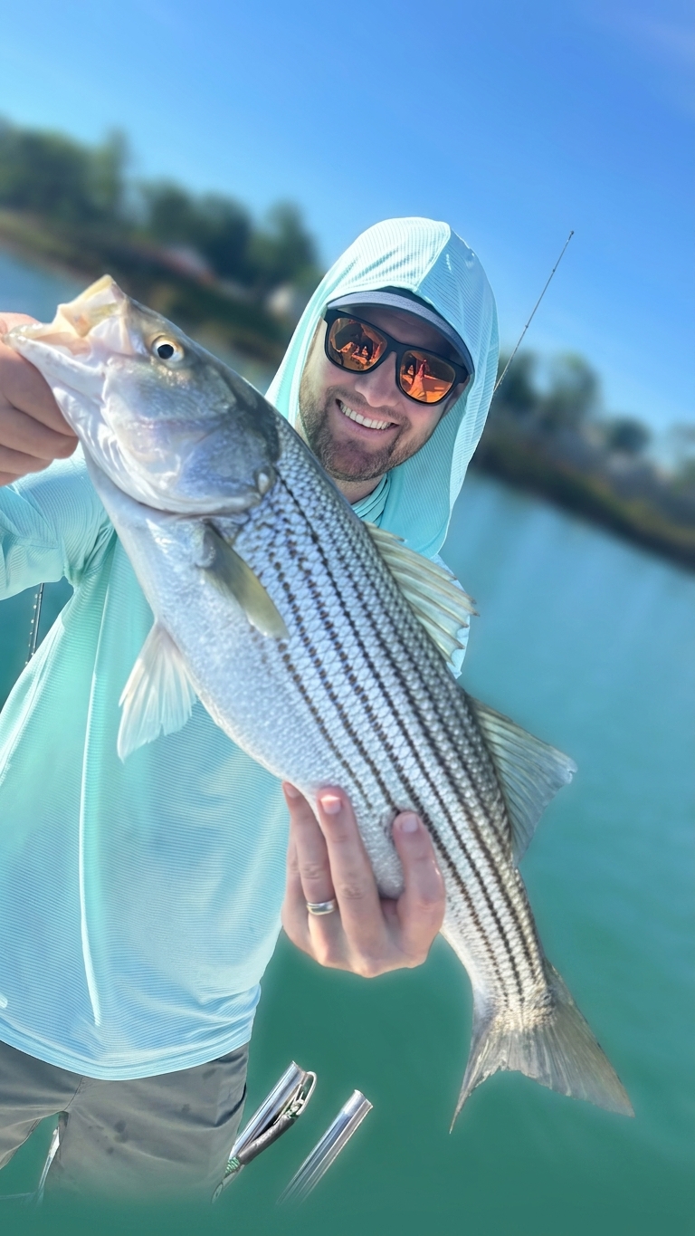 Striped And Spotted Bass Action On Lake Lanier