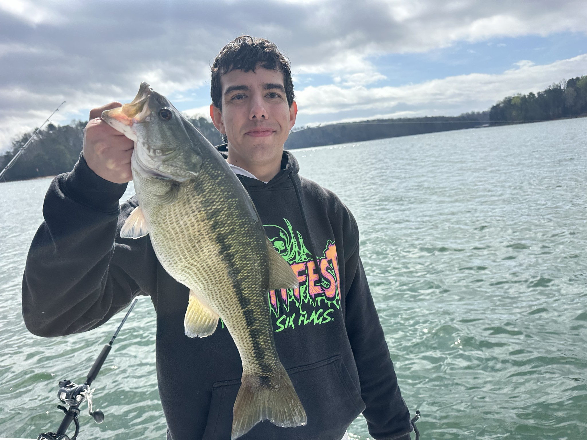 Spring Striped Bass And Spotted Bass On Lake Lanier