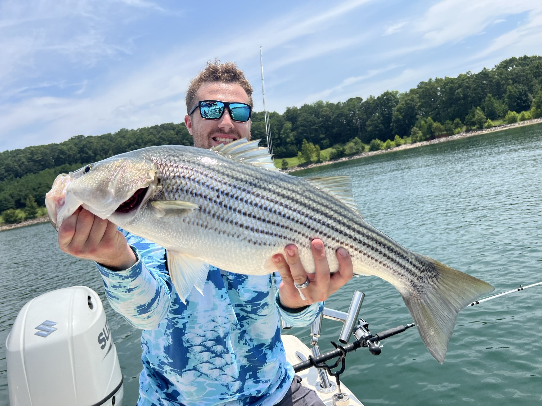 Striped Bass Action On Lake Lanier