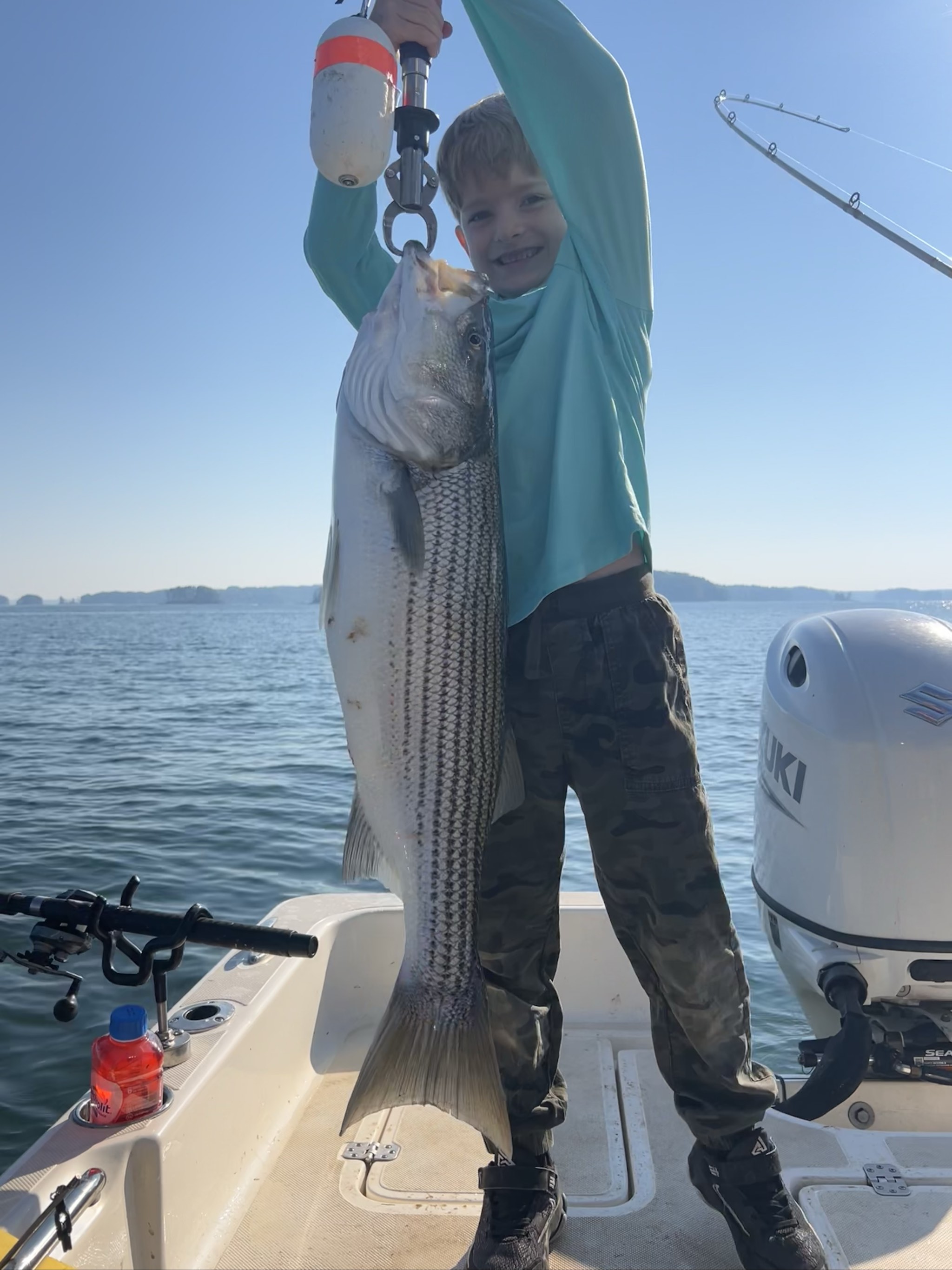 Striped bass caught on Lake Lanier, Oct 16, 2026