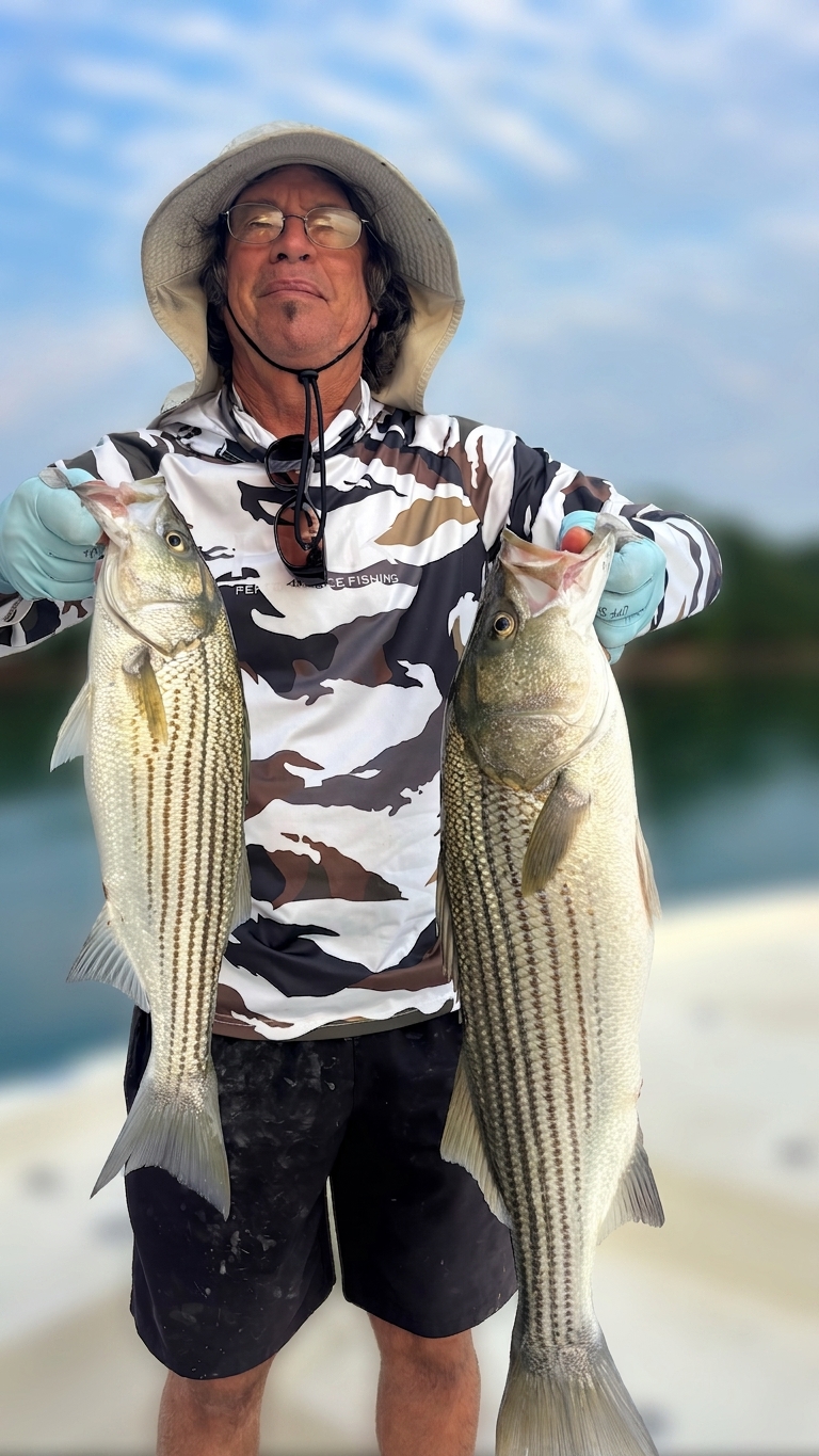 Striped And Spotted Bass On Lake Lanier