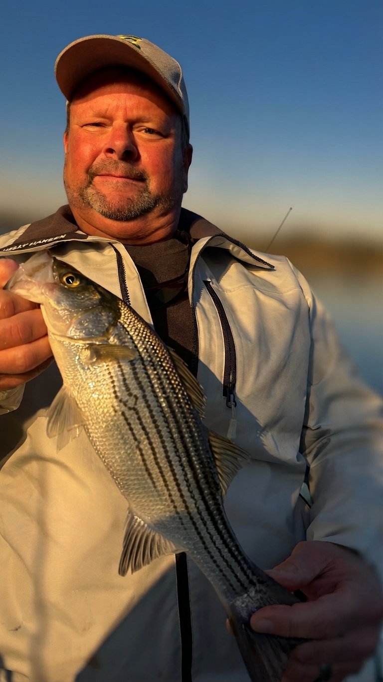 Striped bass caught on Lake Lanier, Oct 30, 2026