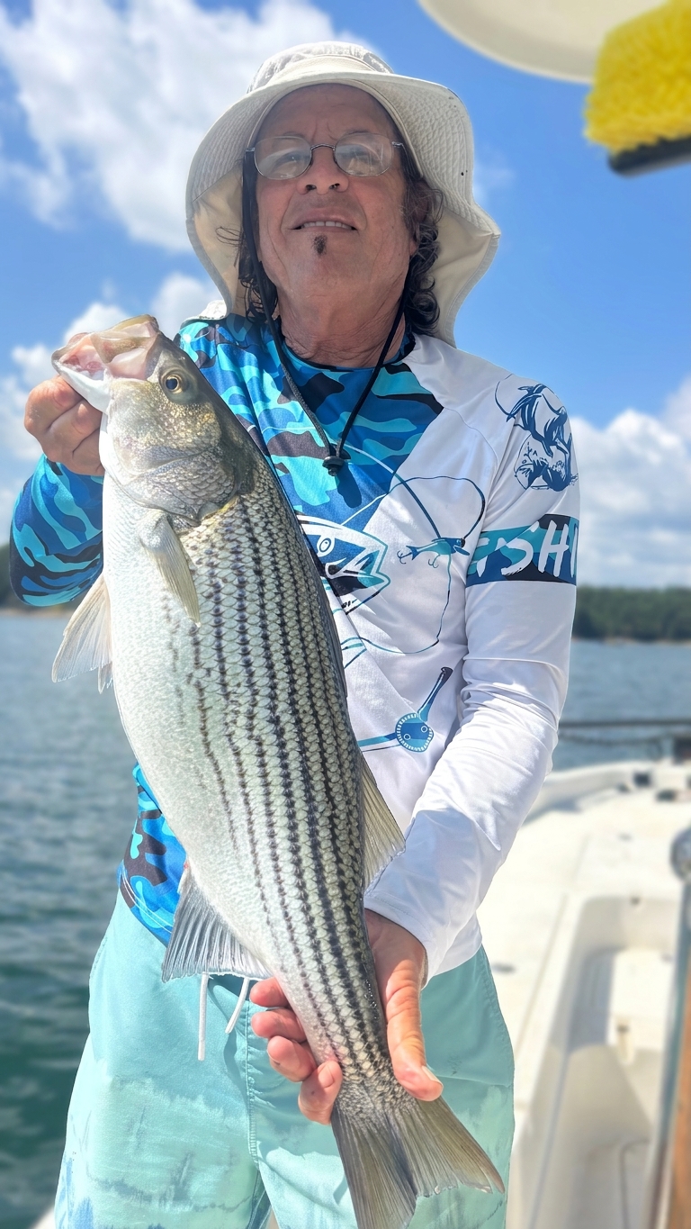 Striped bass caught on Lake Lanier, Sept 20, 2026