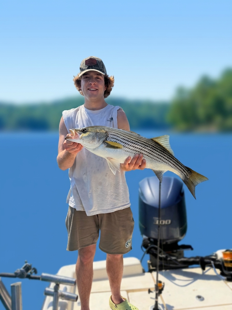 Striped bass caught on Lake Lanier, Sept 5, 2026
