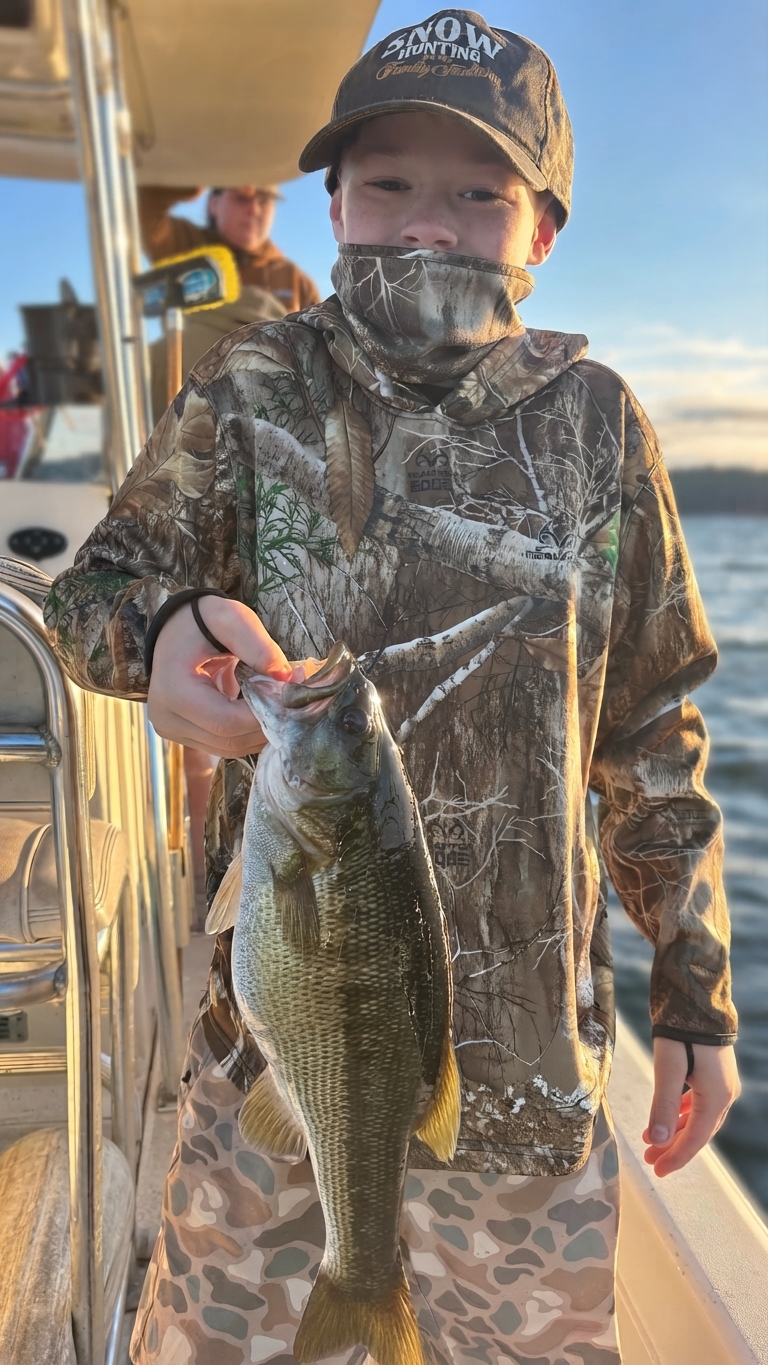 Spotted bass caught on Lake Lanier, Oct 24, 2026