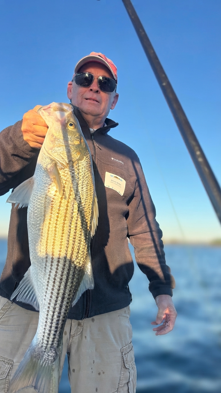 Striped bass caught on Lake Lanier, Oct 23, 2026
