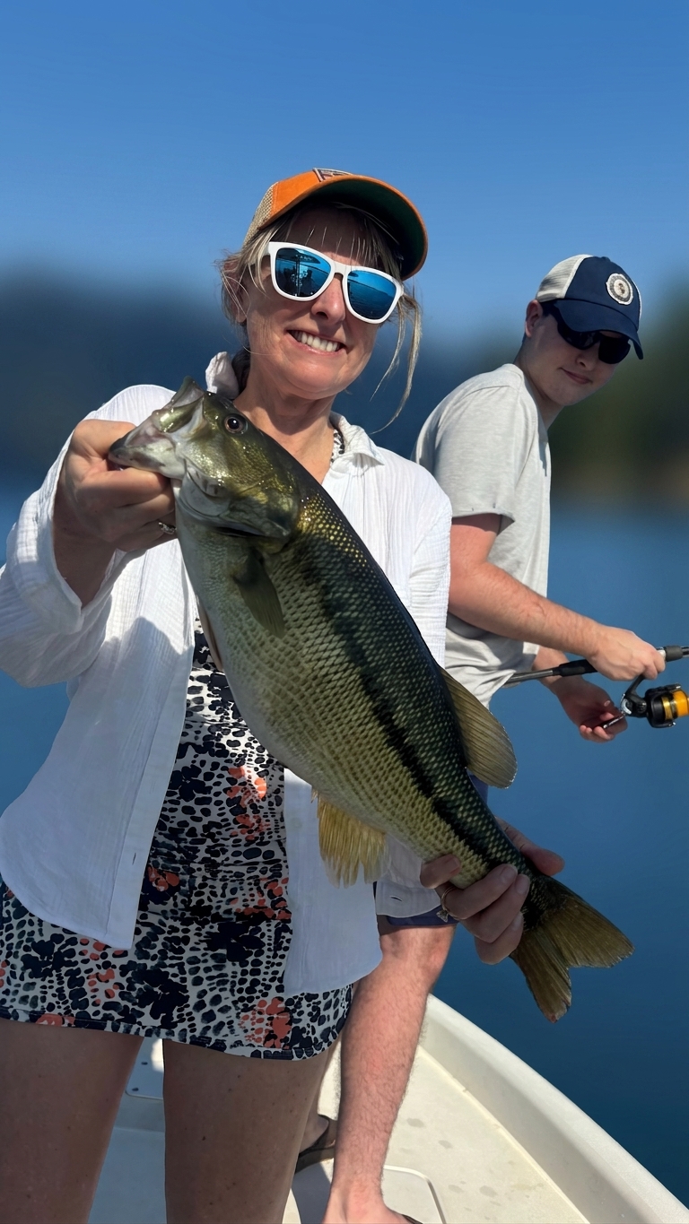 Spotted bass caught on Lake Lanier, Sept 5, 2026