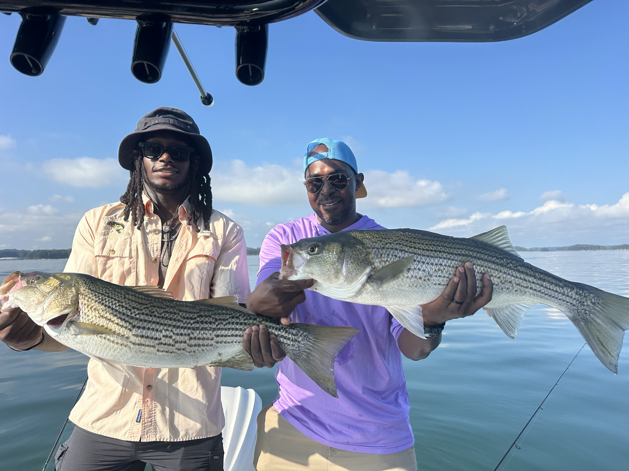 August Striped Bass and Spotted Bass at Lake Lanier
