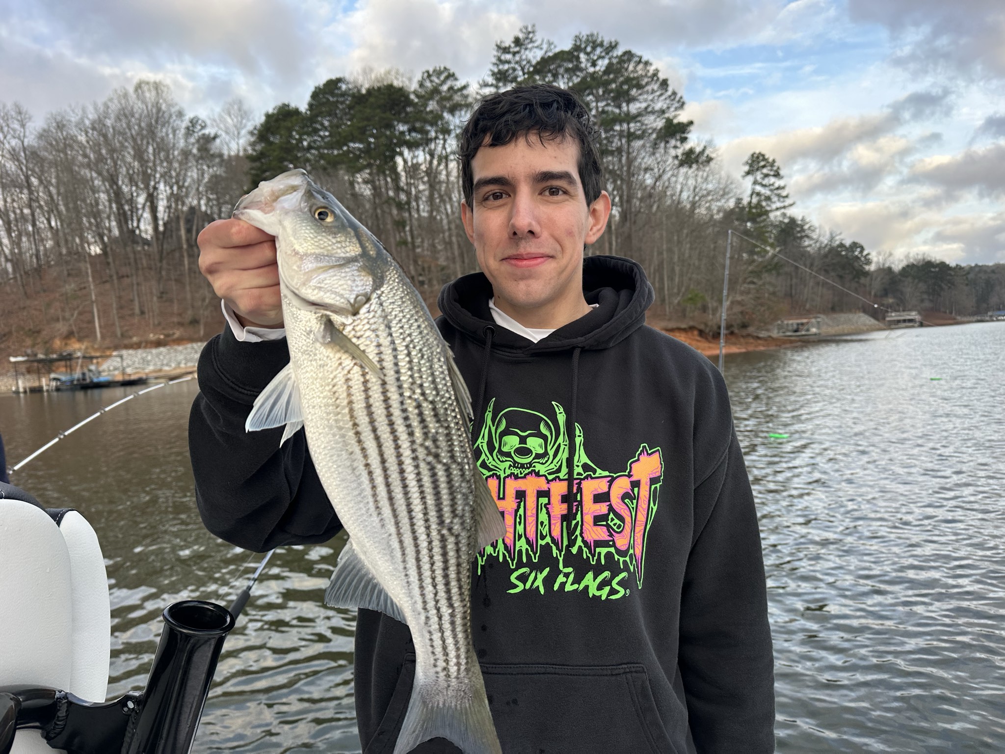 Spring Striped Bass And Spotted Bass On Lake Lanier