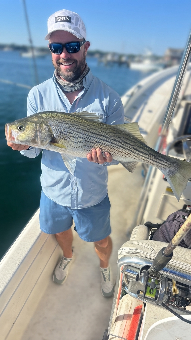 Striped bass caught on Lake Lanier, Oct 15, 2026