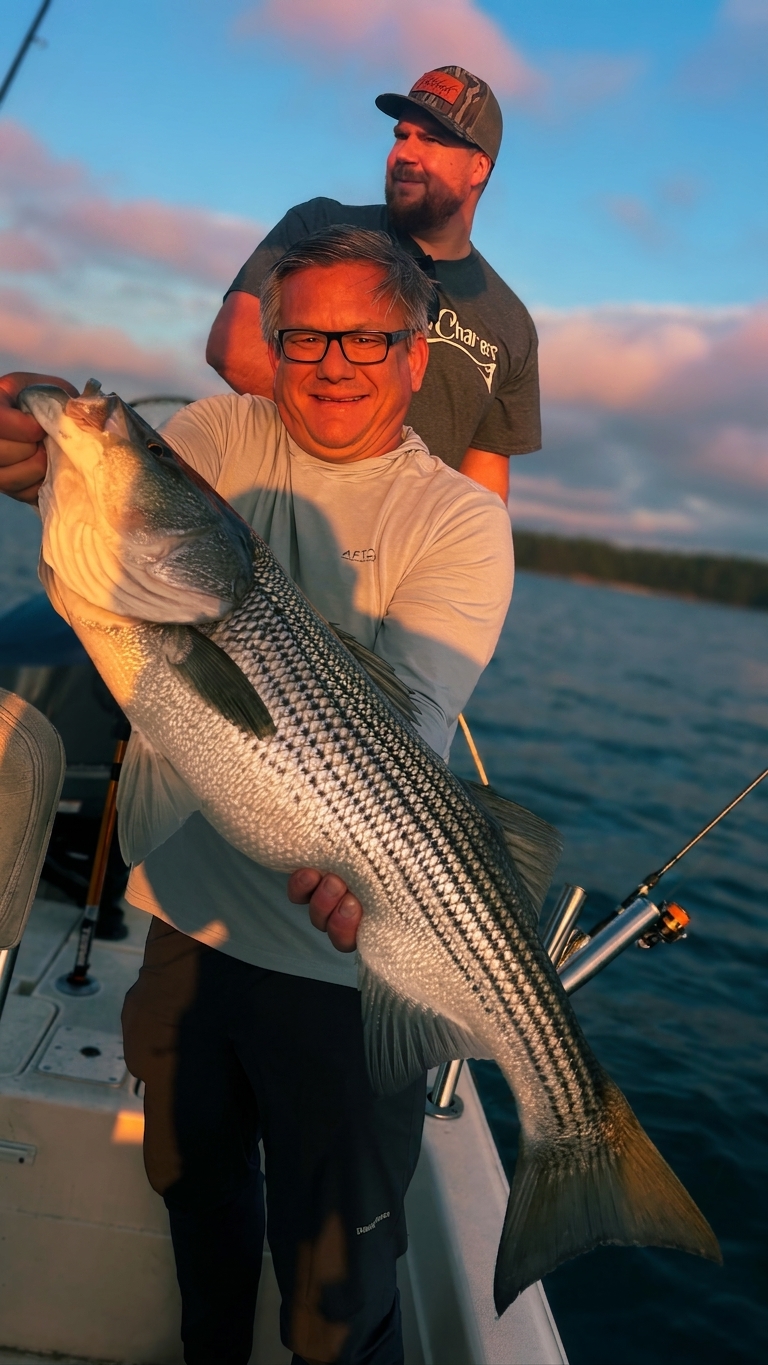 August Striped Bass Action on Lake Lanier