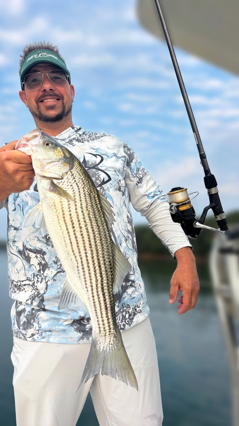 Striped And Spotted Bass On Lake Lanier
