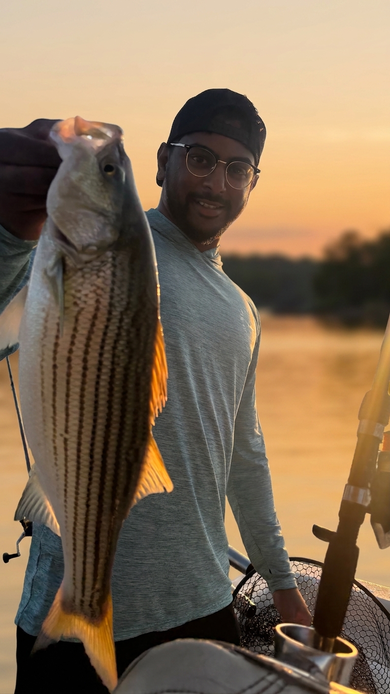 Striped bass caught on Lake Lanier, Sept 4, 2026