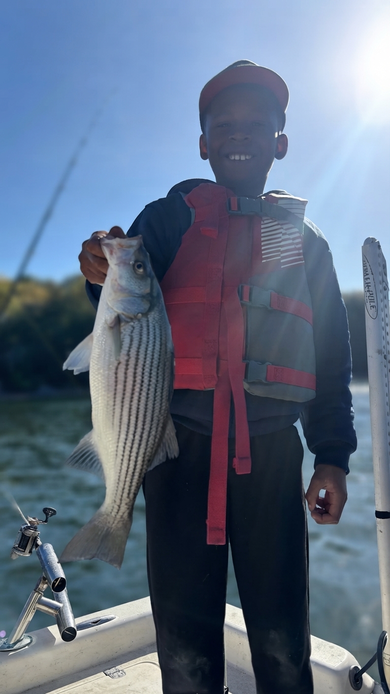 Striped bass caught on Lake Lanier, Oct 25, 2026