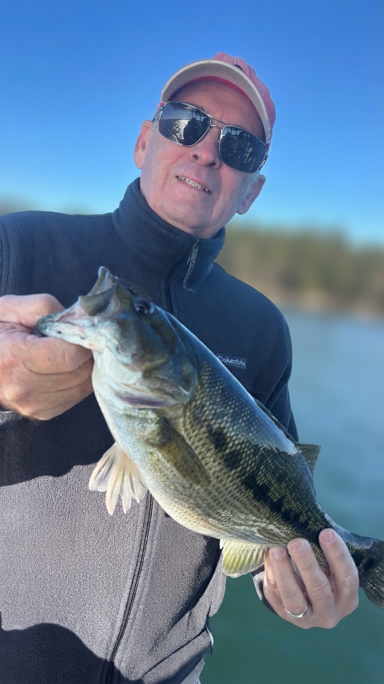 Spotted bass caught on Lake Lanier, Oct 23, 2026