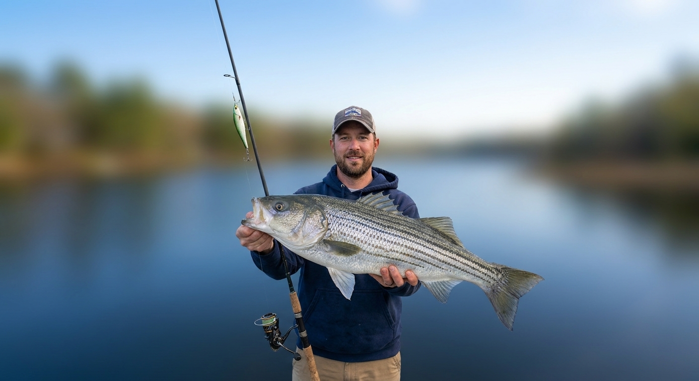 Striped And Spotted Bass On Lake Lanier