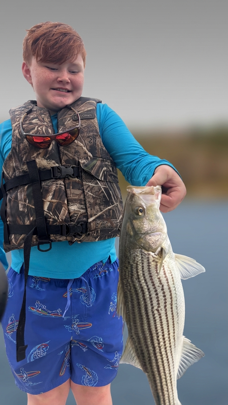 Striped Bass Action on Lake Lanier