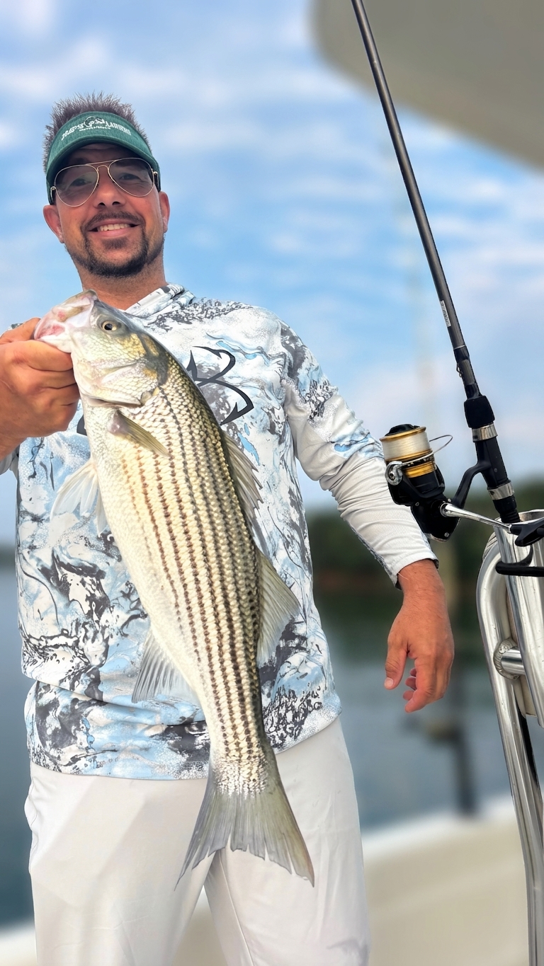Striped And Spotted Bass On Lake Lanier