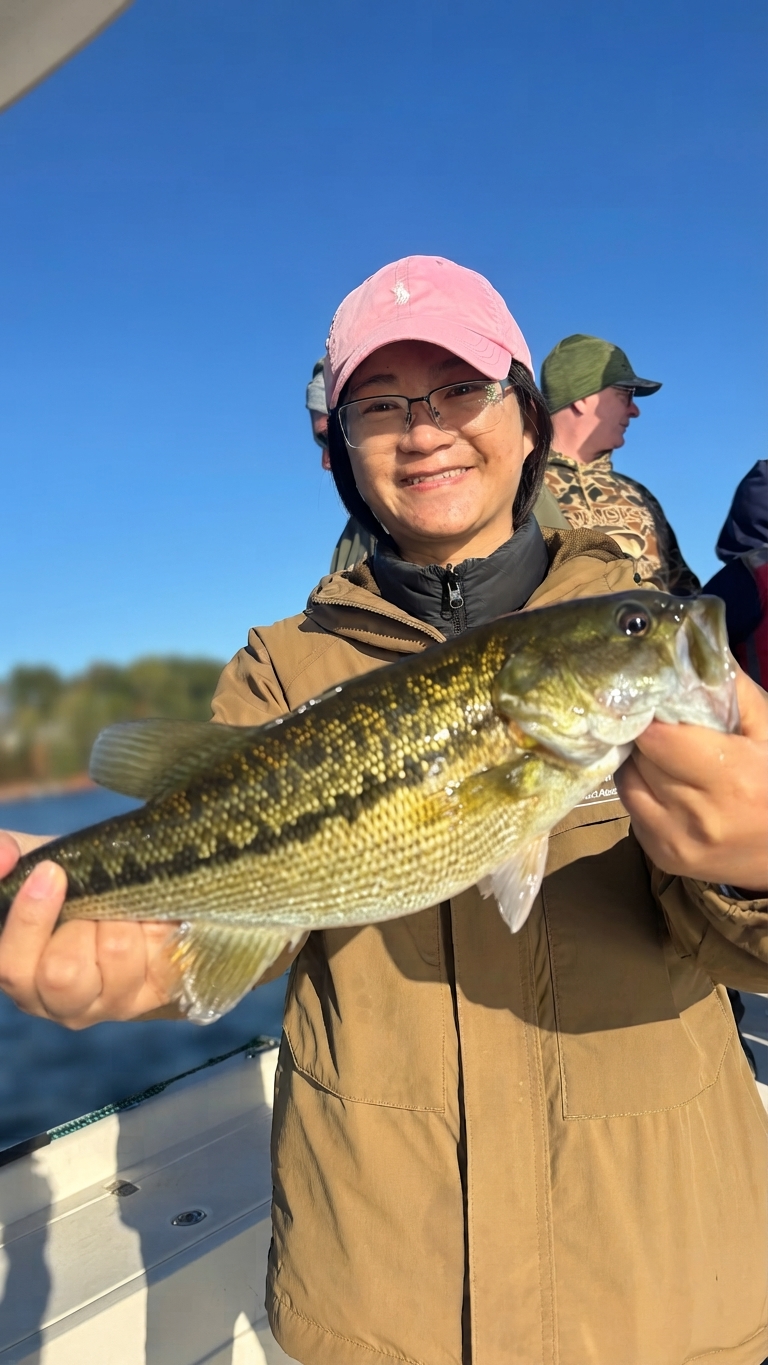 Spotted bass caught on Lake Lanier, Oct 25, 2026