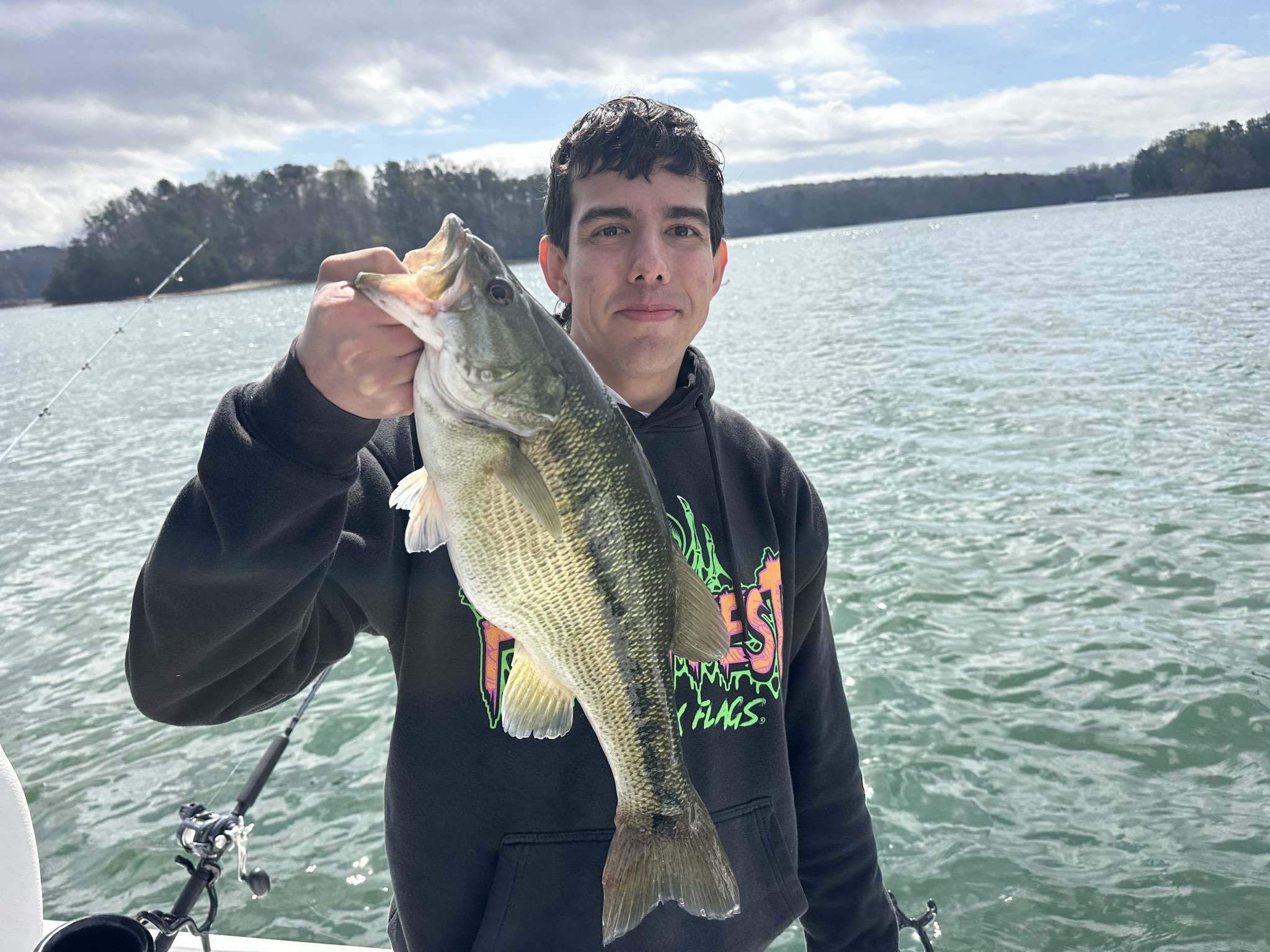 Spring Striped Bass And Spotted Bass On Lake Lanier