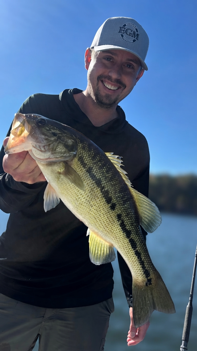 Spotted bass caught on Lake Lanier, Oct 30, 2026