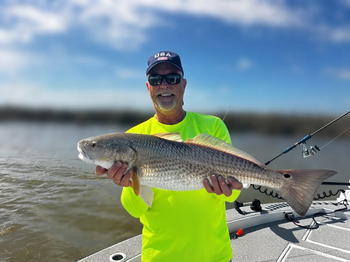 Red drum caught out of Venice, Oct 20, 2026
