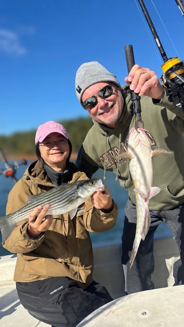 Striped bass caught on Lake Lanier, Oct 25, 2026
