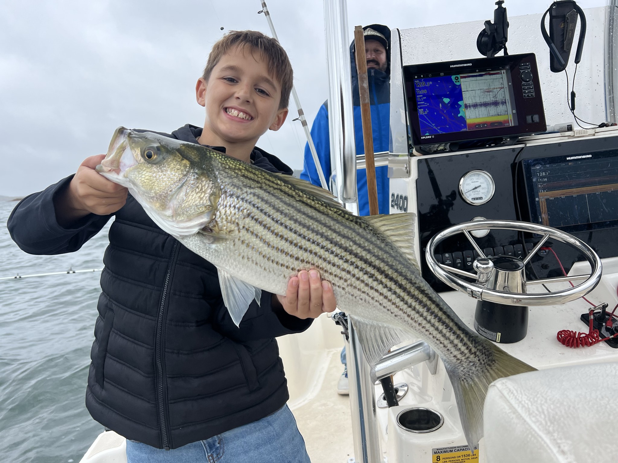 Striped bass caught on Lake Lanier, Oct 11, 2026