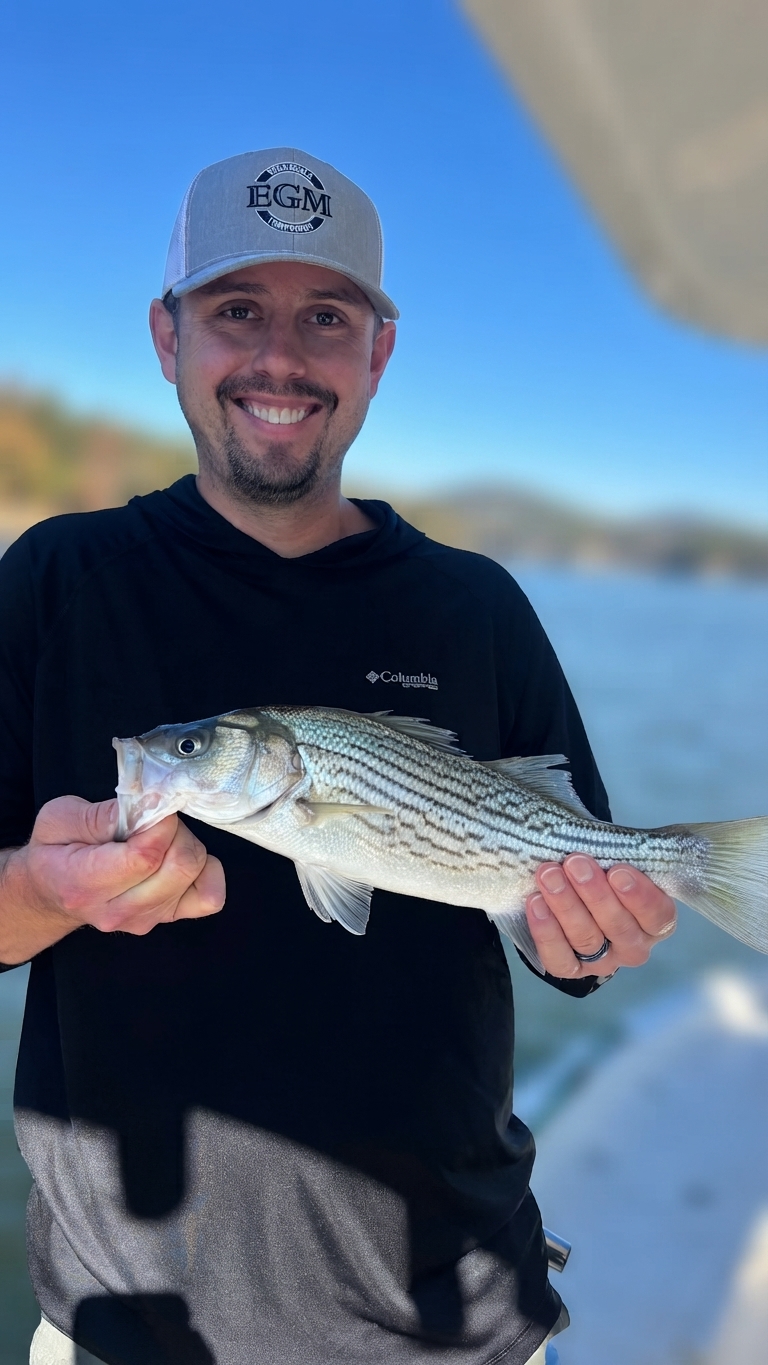 Striped bass caught on Lake Lanier, Oct 30, 2026