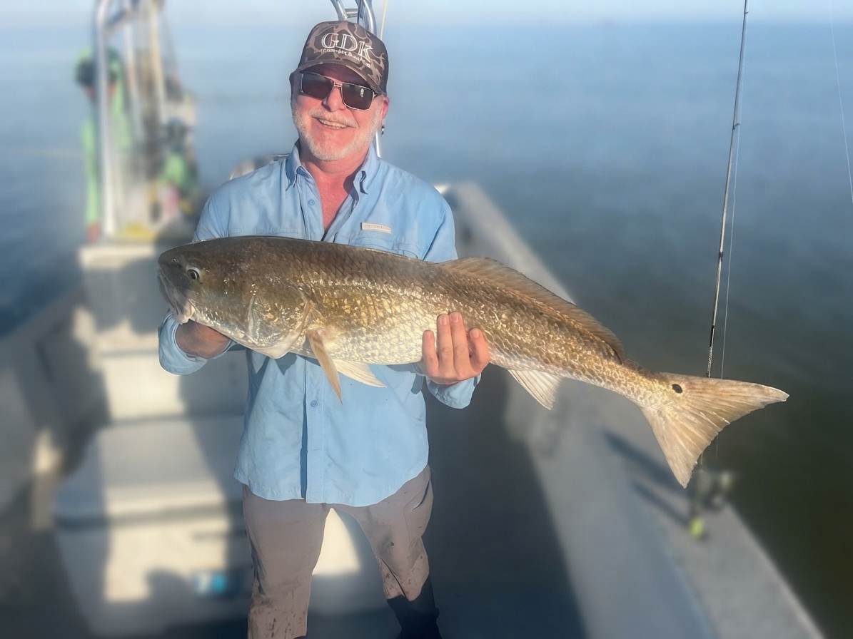 Red drum caught out of Venice, Oct 13, 2026