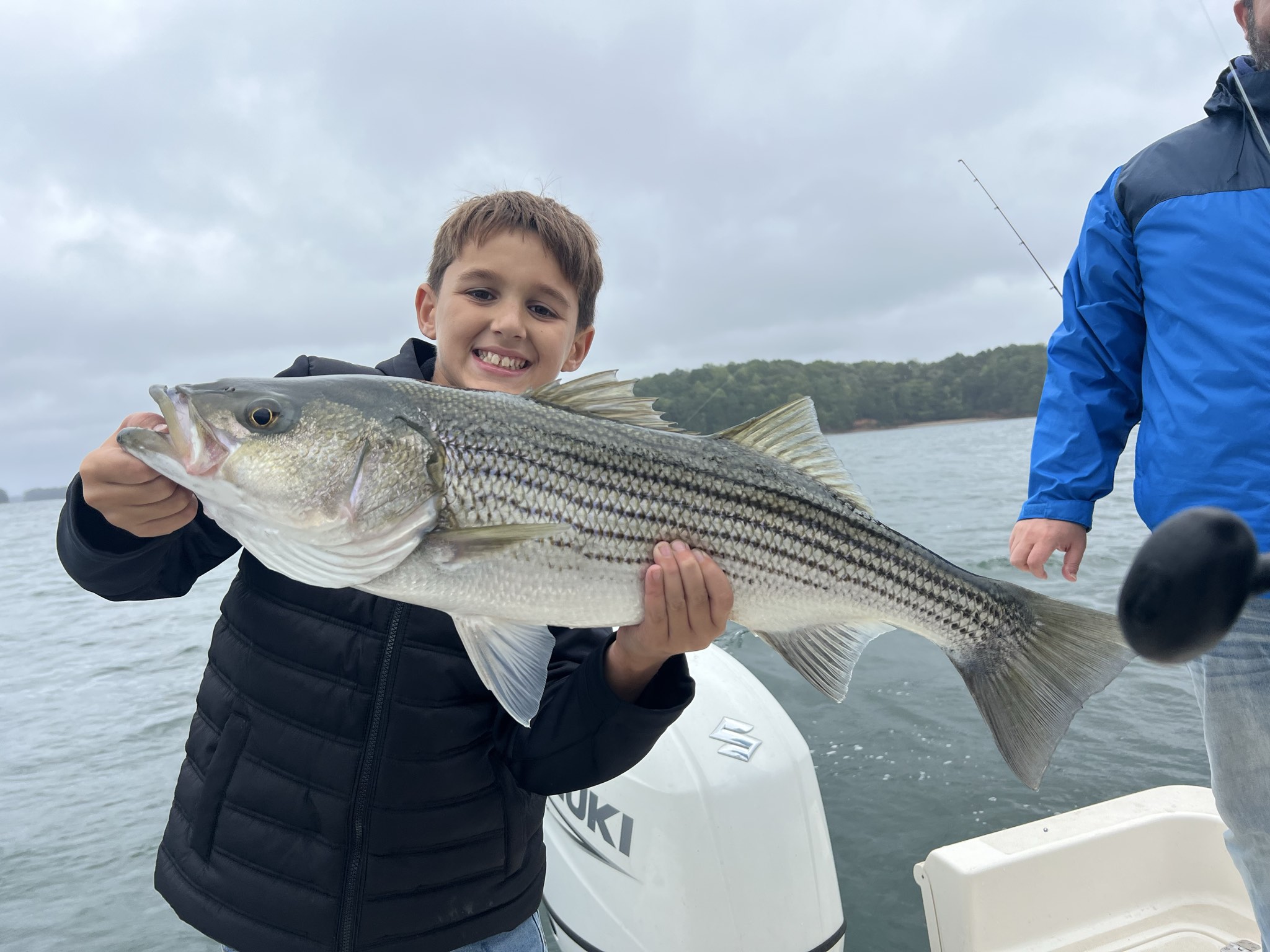 Striped bass caught on Lake Lanier, Oct 11, 2026