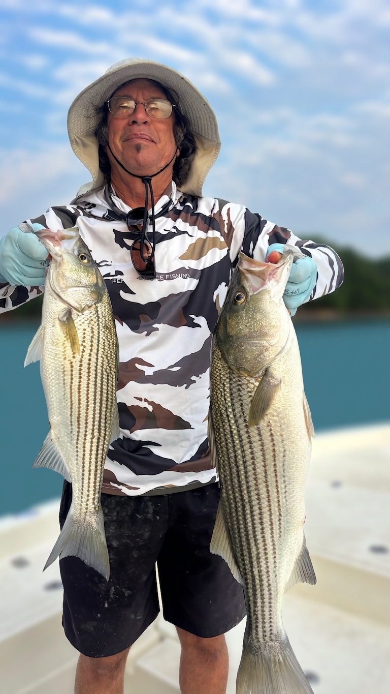 Striped And Spotted Bass On Lake Lanier