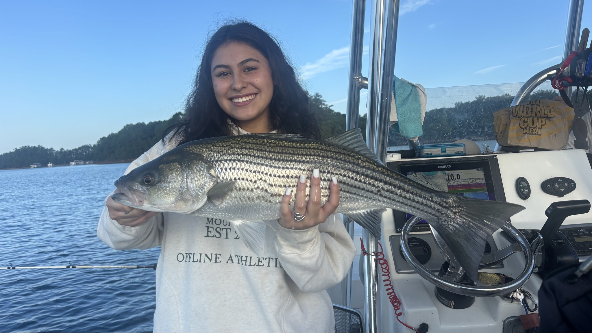 Trophy Striped Bass Lake Lanier July