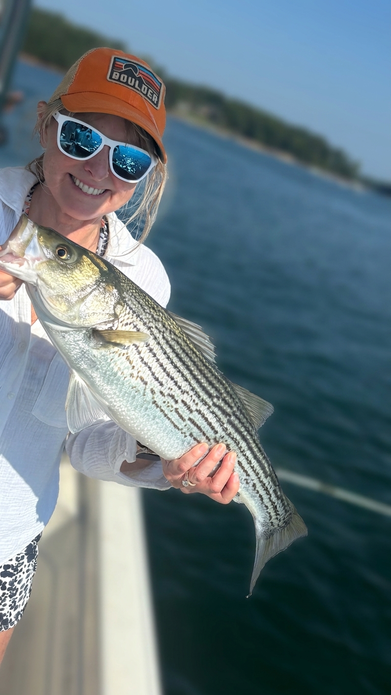 Striped bass caught on Lake Lanier, Sept 5, 2026
