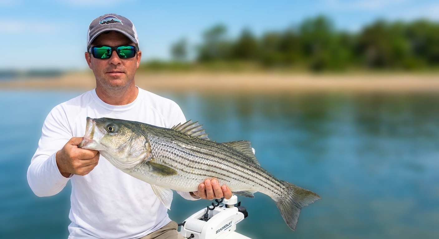 Striped bass caught on Lake Lanier, Sept 5, 2026