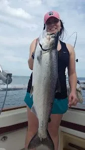 Chinook salmon caught while fishing in Minnesota