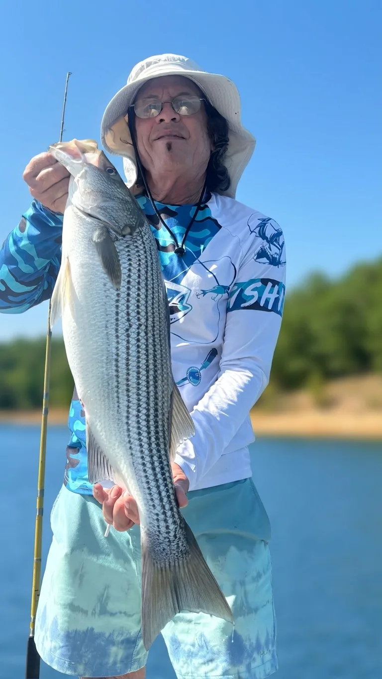 Striped bass caught on Lake Lanier, Sept 20, 2026